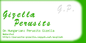 gizella perusits business card